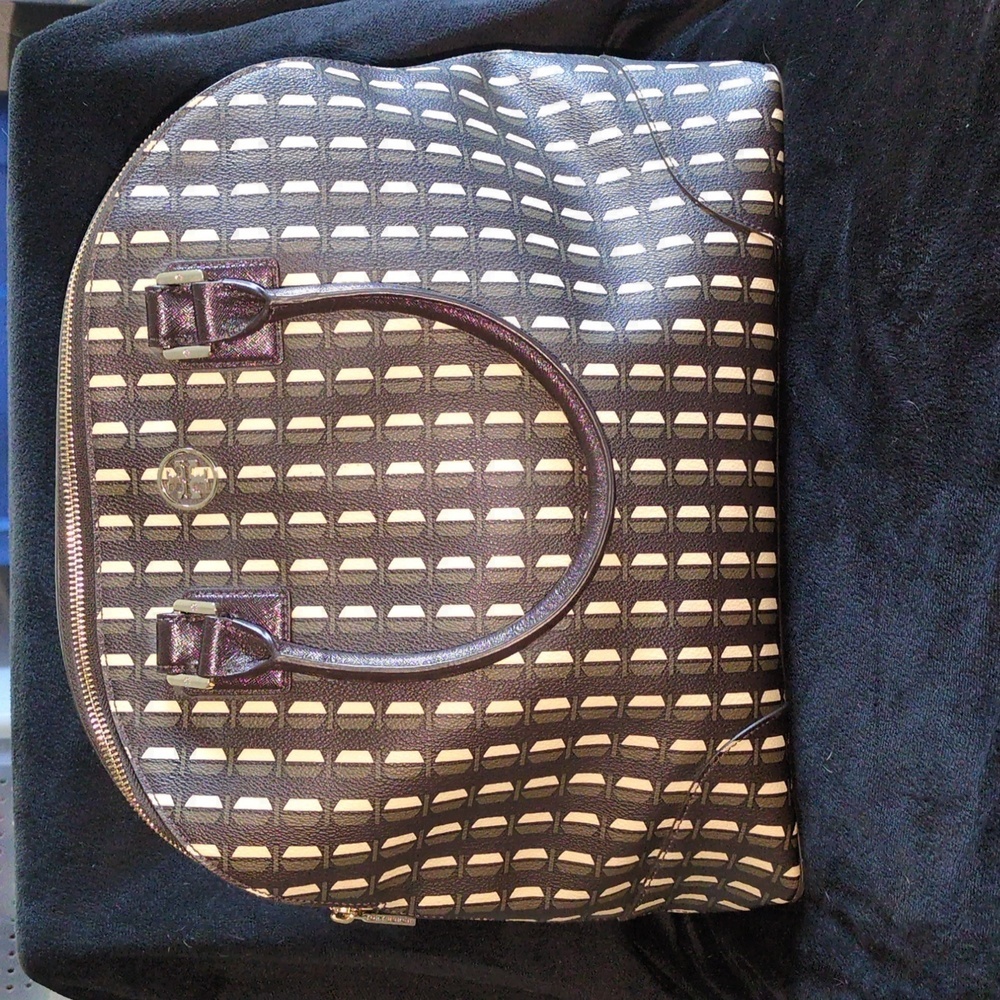 Tory Burch Black and White Shoulder Bag
